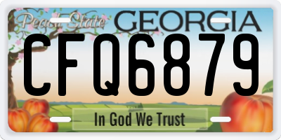 GA license plate CFQ6879