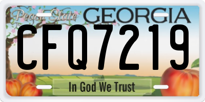 GA license plate CFQ7219