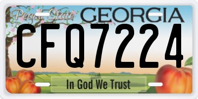 GA license plate CFQ7224