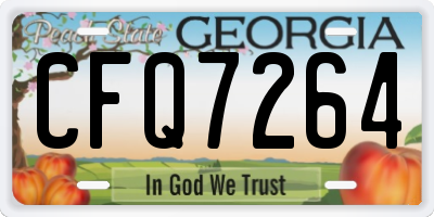 GA license plate CFQ7264