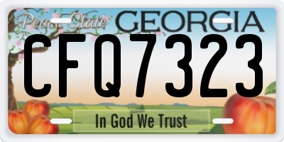 GA license plate CFQ7323