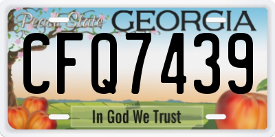 GA license plate CFQ7439