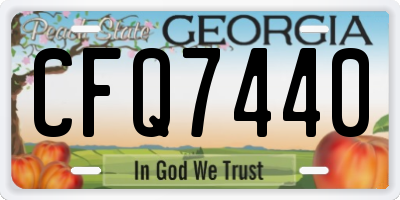 GA license plate CFQ7440