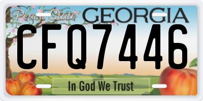 GA license plate CFQ7446