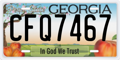 GA license plate CFQ7467