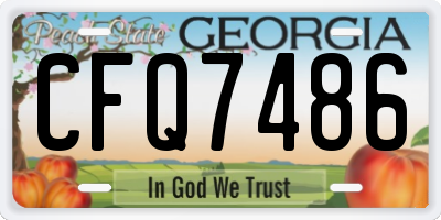 GA license plate CFQ7486