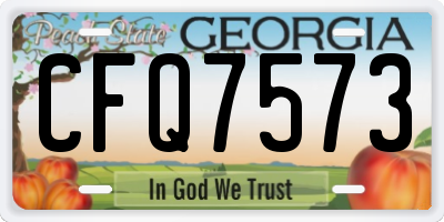 GA license plate CFQ7573