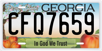 GA license plate CFQ7659