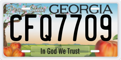 GA license plate CFQ7709