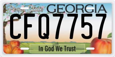 GA license plate CFQ7757