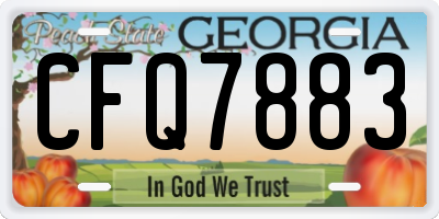 GA license plate CFQ7883