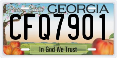 GA license plate CFQ7901