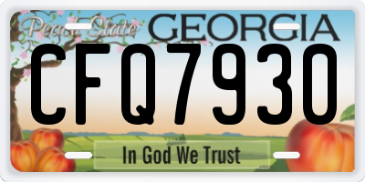 GA license plate CFQ7930