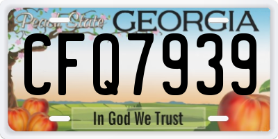 GA license plate CFQ7939