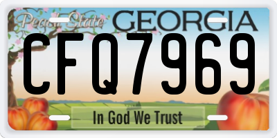 GA license plate CFQ7969