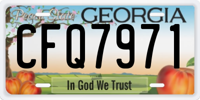 GA license plate CFQ7971