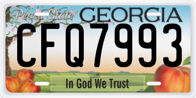 GA license plate CFQ7993
