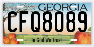 GA license plate CFQ8089