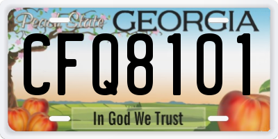 GA license plate CFQ8101