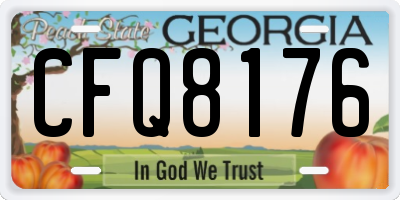 GA license plate CFQ8176