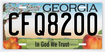 GA license plate CFQ8200