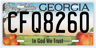 GA license plate CFQ8260