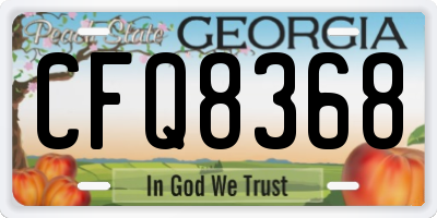GA license plate CFQ8368
