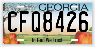 GA license plate CFQ8426
