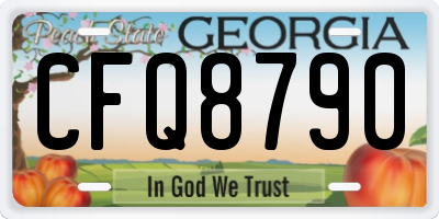 GA license plate CFQ8790