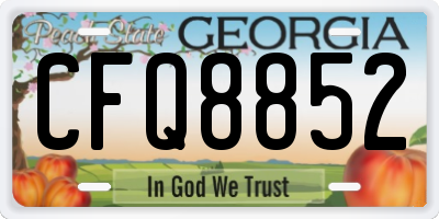 GA license plate CFQ8852