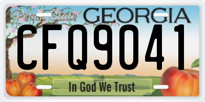 GA license plate CFQ9041