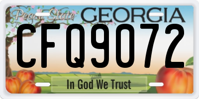 GA license plate CFQ9072