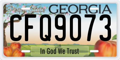 GA license plate CFQ9073