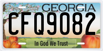 GA license plate CFQ9082
