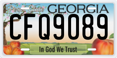GA license plate CFQ9089
