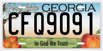 GA license plate CFQ9091
