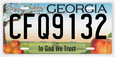 GA license plate CFQ9132