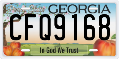 GA license plate CFQ9168