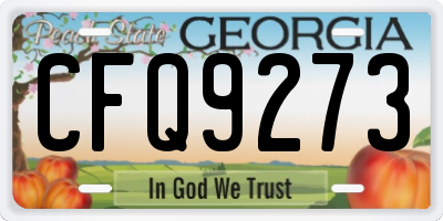GA license plate CFQ9273