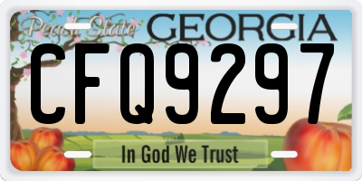 GA license plate CFQ9297
