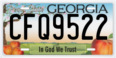 GA license plate CFQ9522