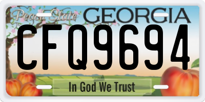 GA license plate CFQ9694
