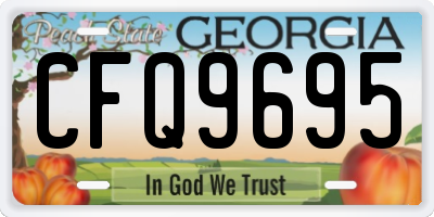 GA license plate CFQ9695