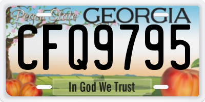 GA license plate CFQ9795