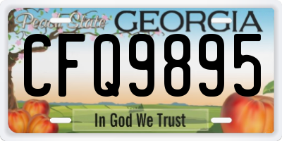 GA license plate CFQ9895