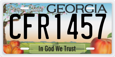 GA license plate CFR1457