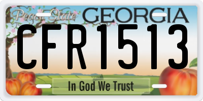 GA license plate CFR1513
