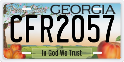 GA license plate CFR2057