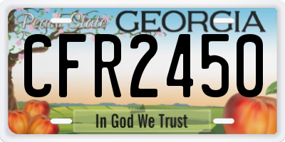 GA license plate CFR2450