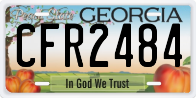 GA license plate CFR2484
